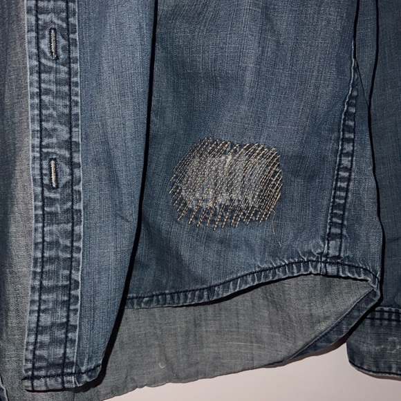 Hama Denium Co. Y2K Vintage Premium Collection Distressed Denim Jacket Size XL - Picture 7 of 8